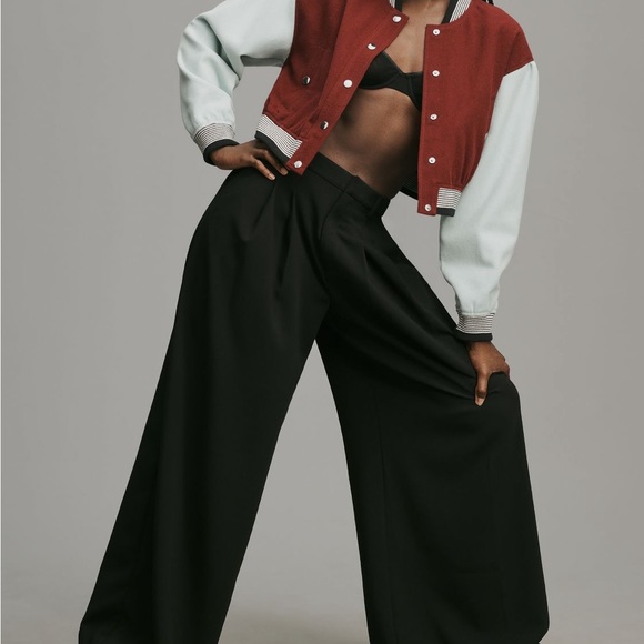 NWT, Maeve colorblock wool bomber jacket - Picture 3 of 8